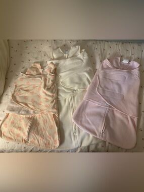 Halo Soft Baby Sleep Sacks Trio - Pink, Cream & Floral